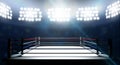 Boxing Ring In Arena Royalty Free Stock Photo