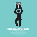 Boxing Ring Girl Symbol Royalty Free Stock Photo