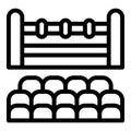 Boxing ring icon outline vector. Fight club