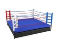 Boxing ring isolated on white background Royalty Free Stock Photo