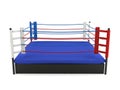 Boxing ring isolated on white background Royalty Free Stock Photo
