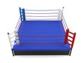 Boxing ring isolated on white background Royalty Free Stock Photo