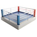 Boxing ring isolated on white background Royalty Free Stock Photo