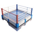 Boxing ring isolated on white background Royalty Free Stock Photo