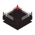 Boxing Ring Isometric Composition Royalty Free Stock Photo