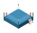 Boxing Ring Isometric Composition Royalty Free Stock Photo