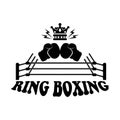 Boxing ring logo,icon vector illustration design Royalty Free Stock Photo