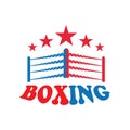 Boxing ring logo,icon vector illustration design Royalty Free Stock Photo