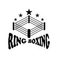 Boxing ring logo,icon vector illustration design Royalty Free Stock Photo