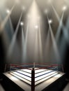 Boxing Ring Spotlit Dark Royalty Free Stock Photo