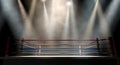 Boxing Ring Spotlit Dark Royalty Free Stock Photo