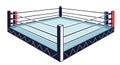 Boxing Ring Vector Illustration on White Background Royalty Free Stock Photo