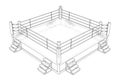 Boxing ring. Vector