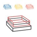Boxing Ring. Vector signs for web graphics. Royalty Free Stock Photo
