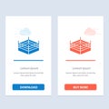 Boxing, Ring, Wrestling  Blue and Red Download and Buy Now web Widget Card Template Royalty Free Stock Photo