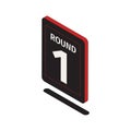 Boxing Round Board Composition Royalty Free Stock Photo