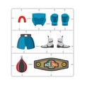 Boxing set Plastic Model kit. Collection champion. Gloves and pr Royalty Free Stock Photo