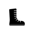 Boxing Shoe. Wrestling Boot Flat Vector Icon Royalty Free Stock Photo