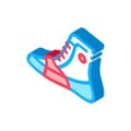 Boxing Shoes Sneakers isometric icon vector illustration