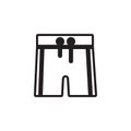 Boxing short icon vector