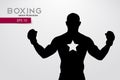Boxing silhouette. Boxing. Vector illustration