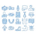 Boxing Sport Tool icon hand drawn illustration Royalty Free Stock Photo