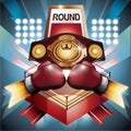 boxing stadium. Vector illustration decorative design Royalty Free Stock Photo