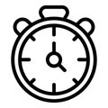 Boxing stopwatch icon outline vector. Boxer fight