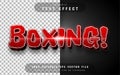 Boxing text effect editable Royalty Free Stock Photo