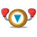 Boxing Verge coin character cartoon