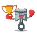 Boxing winner miniature piston in the cartoon shape