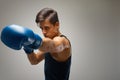 Boxing. Young Boxer ready to fight Royalty Free Stock Photo