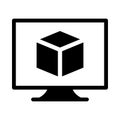 Boxshape vector glyph flat icon Royalty Free Stock Photo