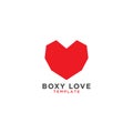 Boxy love graphic design template