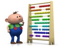 Boy with abacus