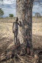 Boy from the African tribe Mursi, Ethiopia Royalty Free Stock Photo