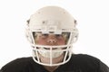 Boy in American football helmet Royalty Free Stock Photo