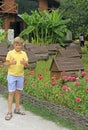 Boy at apiary on the road to lake Ritsa