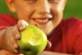 Boy Apple Portrait Royalty Free Stock Photo