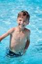 Boy at aqua park Royalty Free Stock Photo