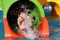 Boy at aqua park