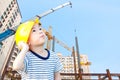 Boy Architects and Building Royalty Free Stock Photo