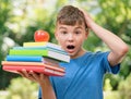 Boy back to school Royalty Free Stock Photo