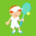 Boy with badminton racquet Royalty Free Stock Photo