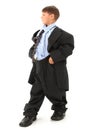 Boy in Baggy Suit Royalty Free Stock Photo