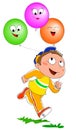 Boy with balloons vector