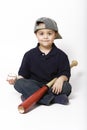 Boy with baseball bat Royalty Free Stock Photo
