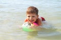 The boy at the beach