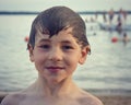 Boy at Beach Royalty Free Stock Photo