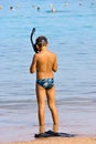 Boy on the beach Royalty Free Stock Photo
